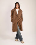 The Chocolate  Single-Button Wool Coat