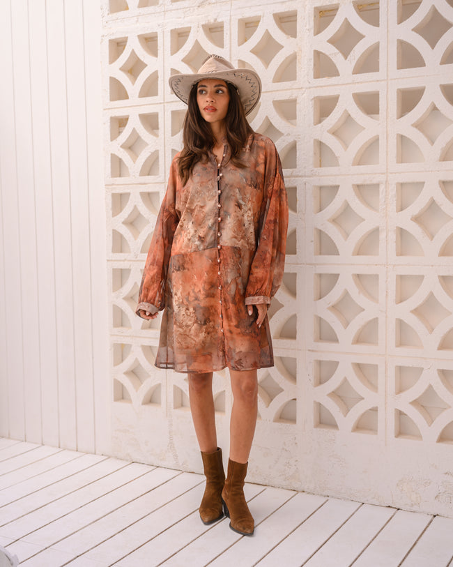 The Desert Haze Chiffon Dress