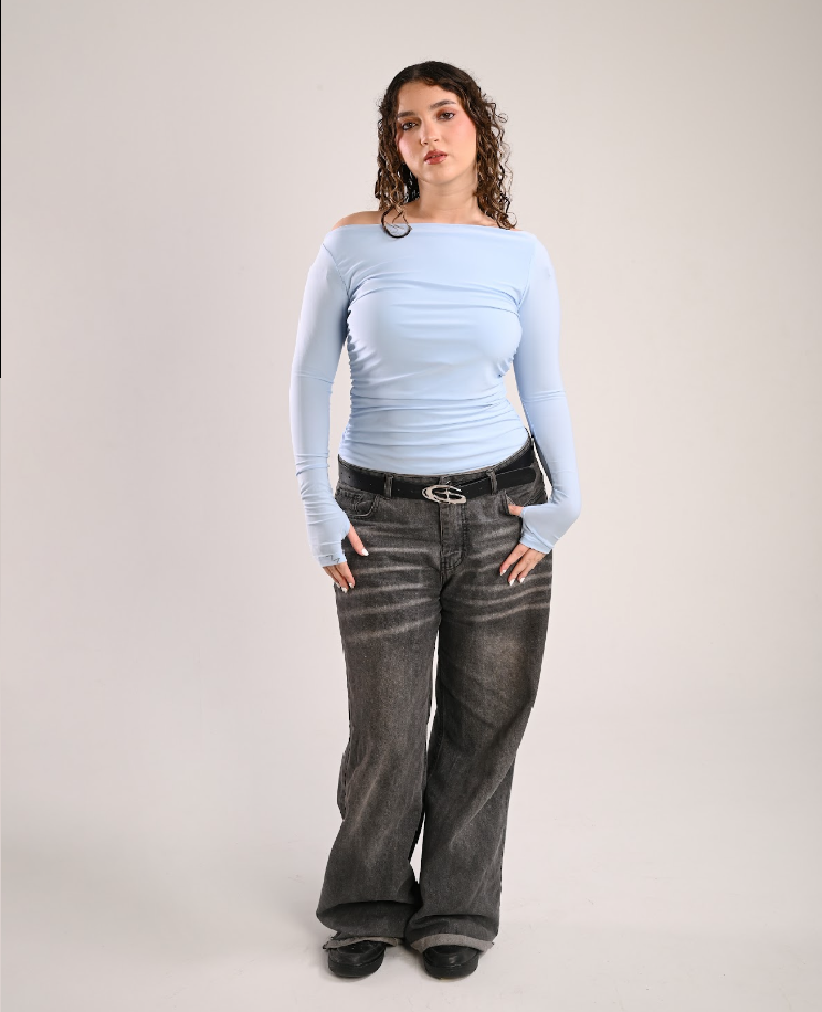 The Baby Blue Asymmetric Top
